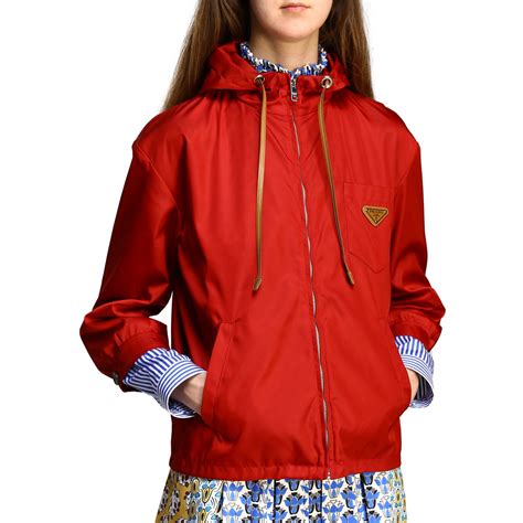 prada jacket red|Prada nylon jacket women's.